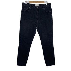 Abercrombie & Fitch Long Length The Skinny High Rise‎ Washed Black Gray Jeans